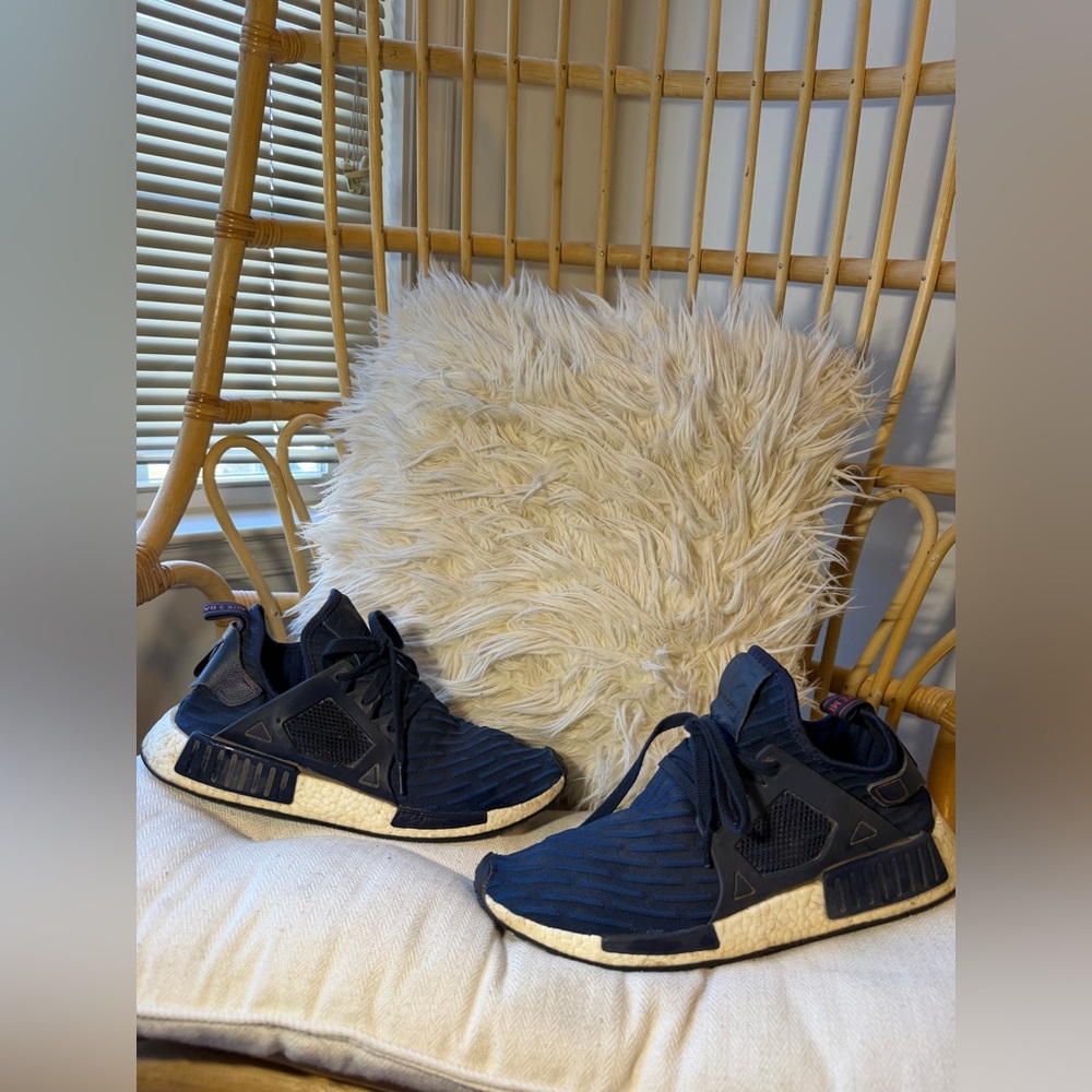 Adidas NMD XR1 Primeknit Collegiate Navy Sneakers Men's Size 11.5
